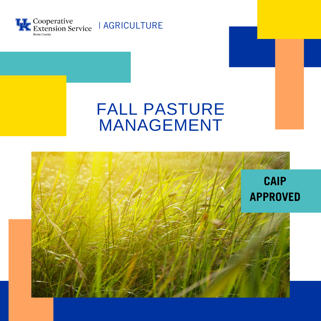 Fall Pasture Management Program Ad