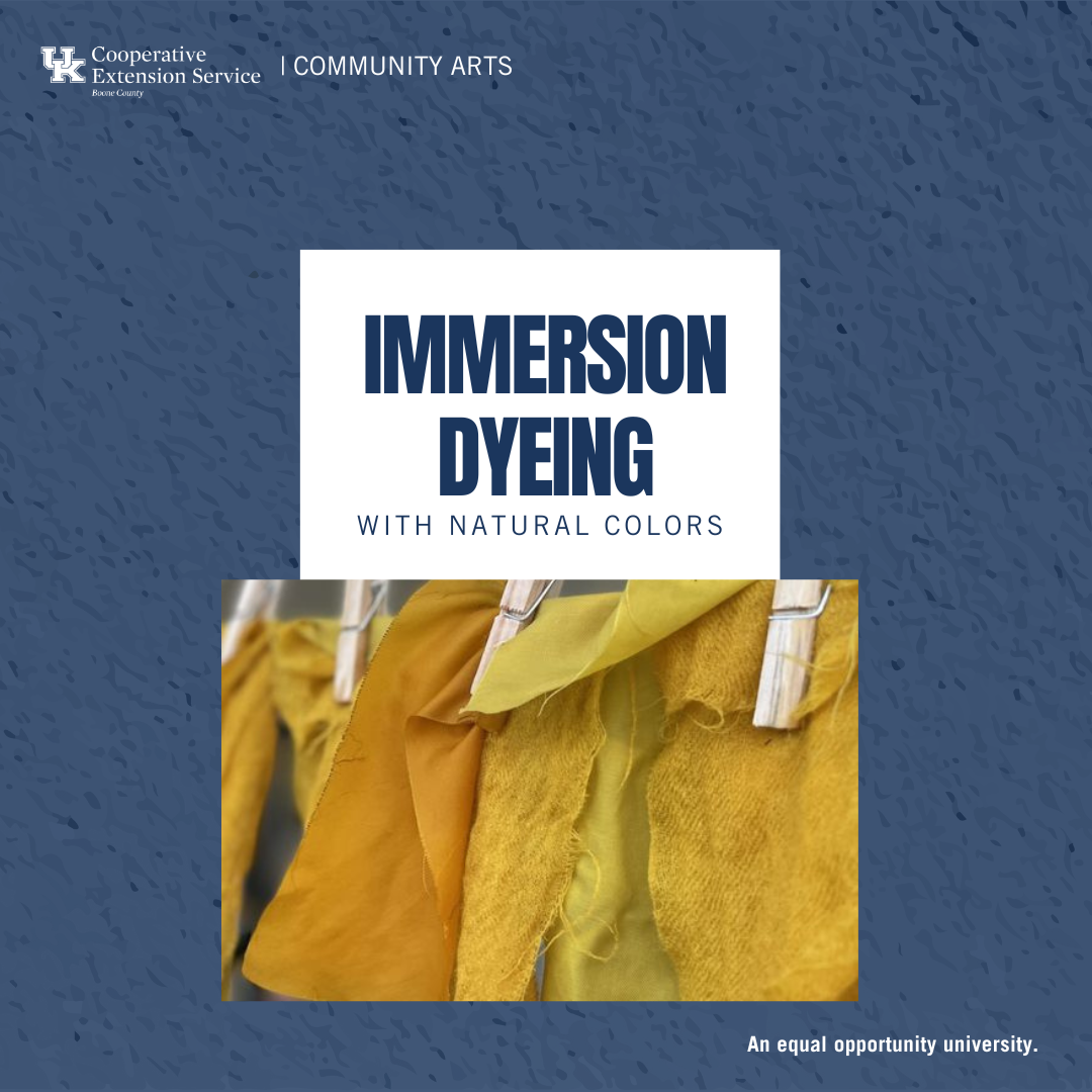Immersion Dyeing with Natural Colors program ad